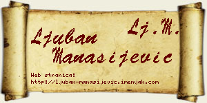 Ljuban Manasijević vizit kartica